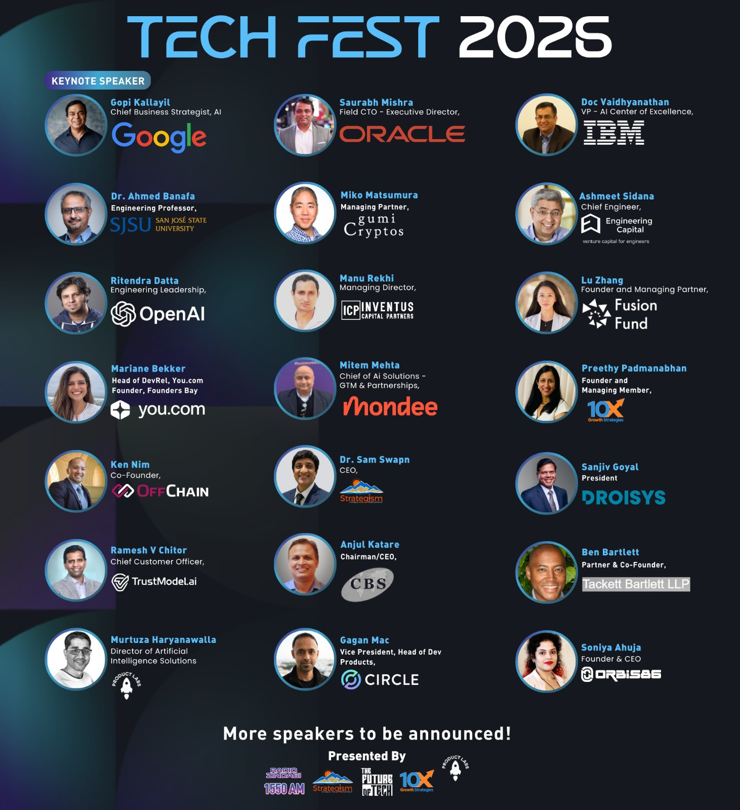 Tech Fest Speakers
